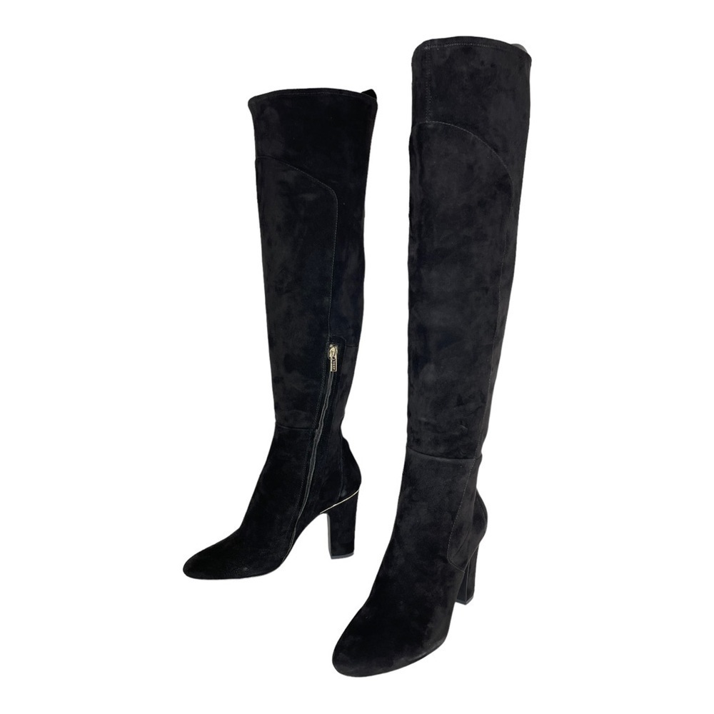 DKNY Sloane Black Suede Leather OTK Womens Boots Size 9.5M - Picture 9 of 11